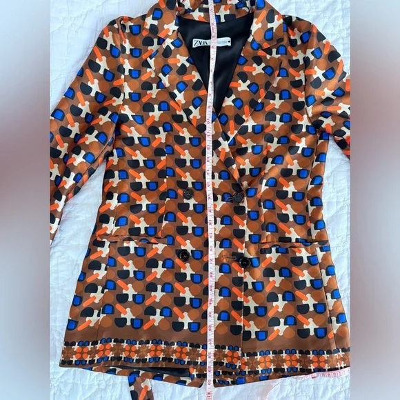ZARA Multicolor Belted Jacket in XS - Picture 9 of 13